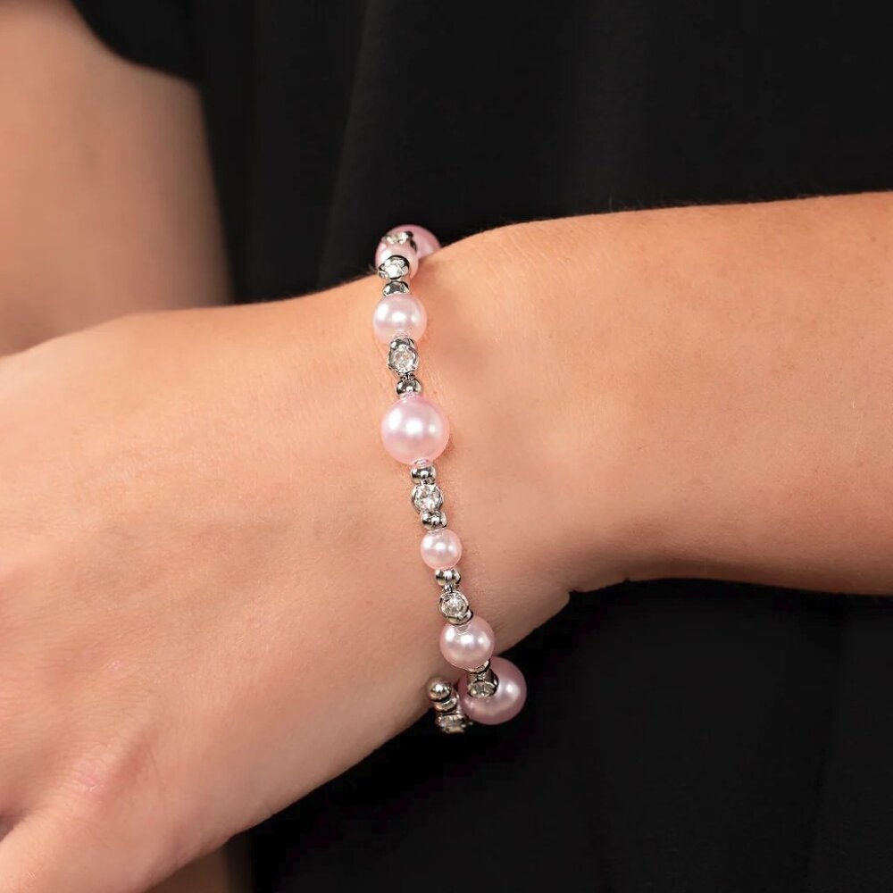 Paparazzi Jewelry Accessories - Chicly Celebrity - Pink Bracelet - Vintage